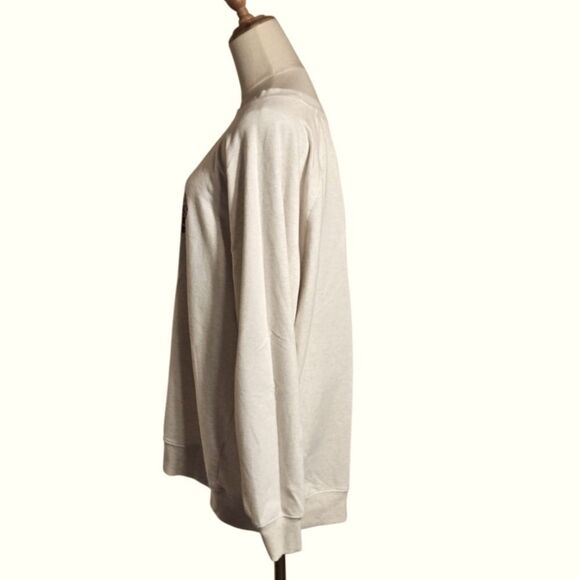 Wildfox Cream Leopard Print Lips Oversized Graphic Sweatshirt - Picture 4 of 6